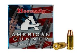 Hornady American Gunner 9mm +P features a 124 grain XTP hollow point bullet